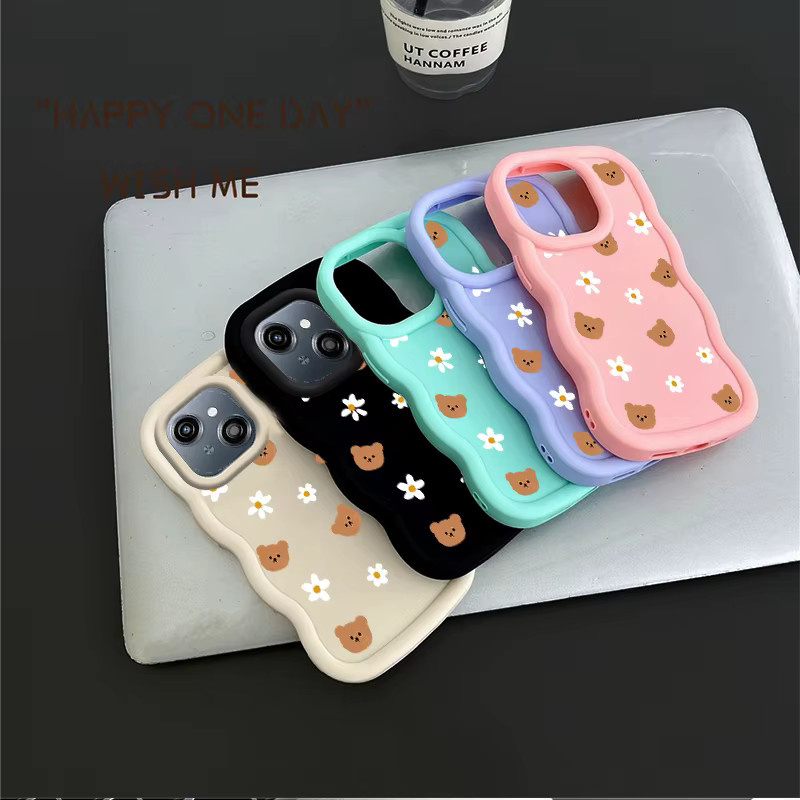 Wellenförmige Silikon-Handyhülle Braunbär für Tecno Spark Go1, Spark Go1S, Spark 20 Pro und Pop 9 in Multicolour - Bild 5