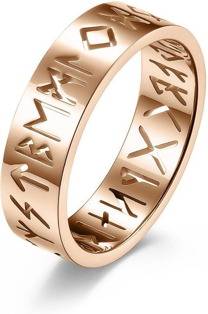 YIRAN Ring Edelstahl, Roségold, Rune, Unisex - Bild 1