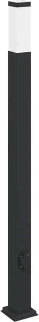vidaXL Pollerleuchte Schwarz aus Edelstahl mit E27 Fassung, IP44, Höhe: 110 cm - Bild 1