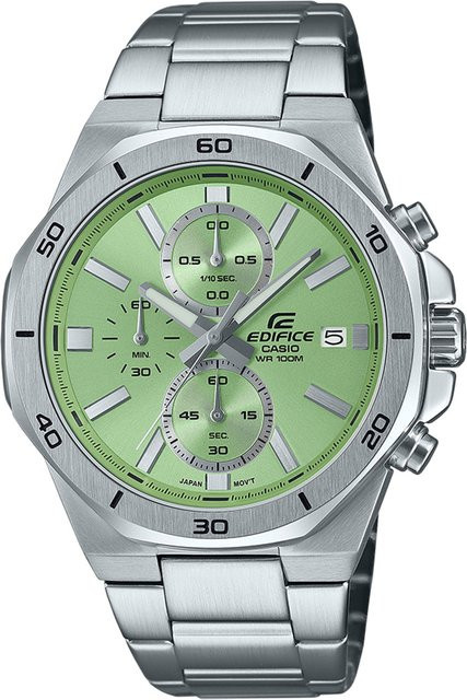 Casio Chronograph, Quarz, Edelstahl, Grün, 44 mm, Herren - Bild 1
