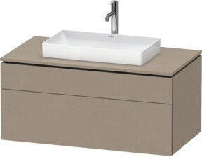 Duravit Waschtischunterschrank L-Cube wandhängend, Farbe: Weiß/Beige, B: 102 cm, T: 55 cm, H: 48,2 cm - Bild 1