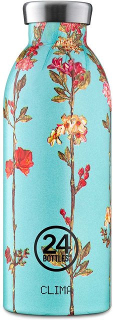 24Bottles Clima Bottle Floral Sweetheart Trinkflasche Multicolour Turquoise 500ml - Bild 1