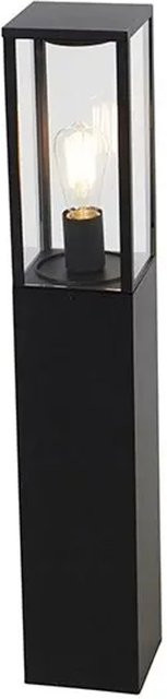 QAZQA Charlois Industrielle Outdoor Stehleuchte Schwarz, Höhe: 80 cm, IP44, E27, dimmbar - Bild 1