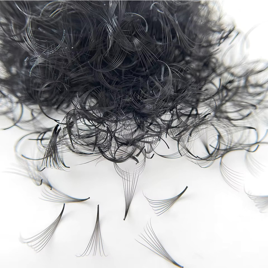 lashrujade Wimpernverlängerung, lose Fächerwimpern, extra schmal, handgemacht - Bild 3