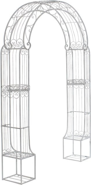 TPFGarden Rosenbogen Alesy Klettergerüst aus Stahl in Antik Weiß, B: 239,5 cm, H: 163 cm, T: 34 cm - Bild 1