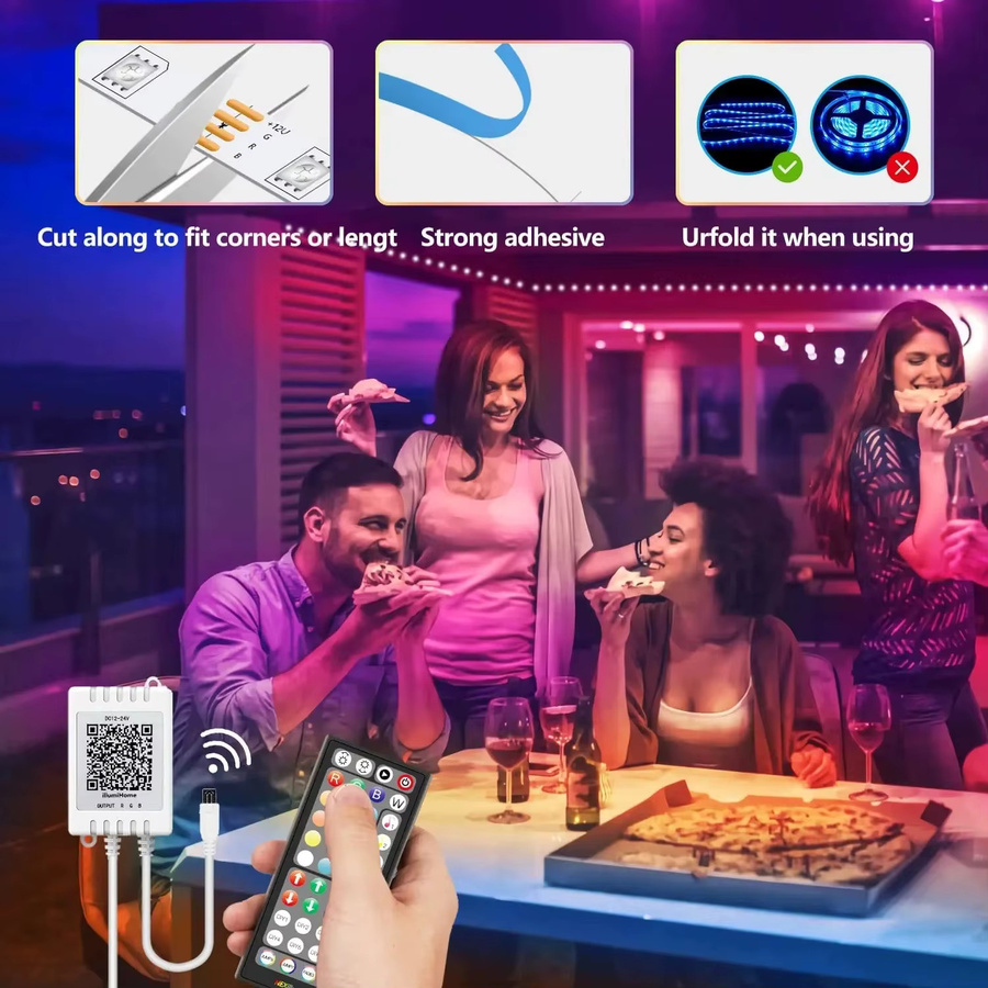FRST RGB LED Streifen mit App- und Fernbedienung-Steuerung, Musik-Sync und Farbwechsel für deine Raumbeleuchtung - Bild 3