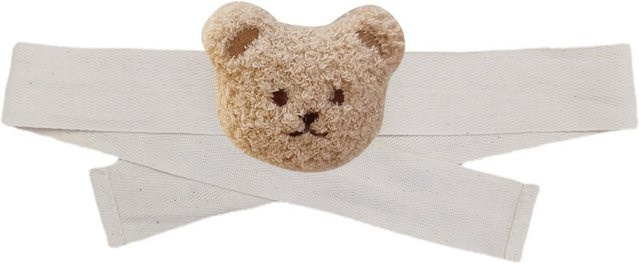 CosyHome Vorhang Raffhalter mit besticktem Bärenkopf in Braun und Beige zur Dekoration im Kinderzimmer - Bild 1