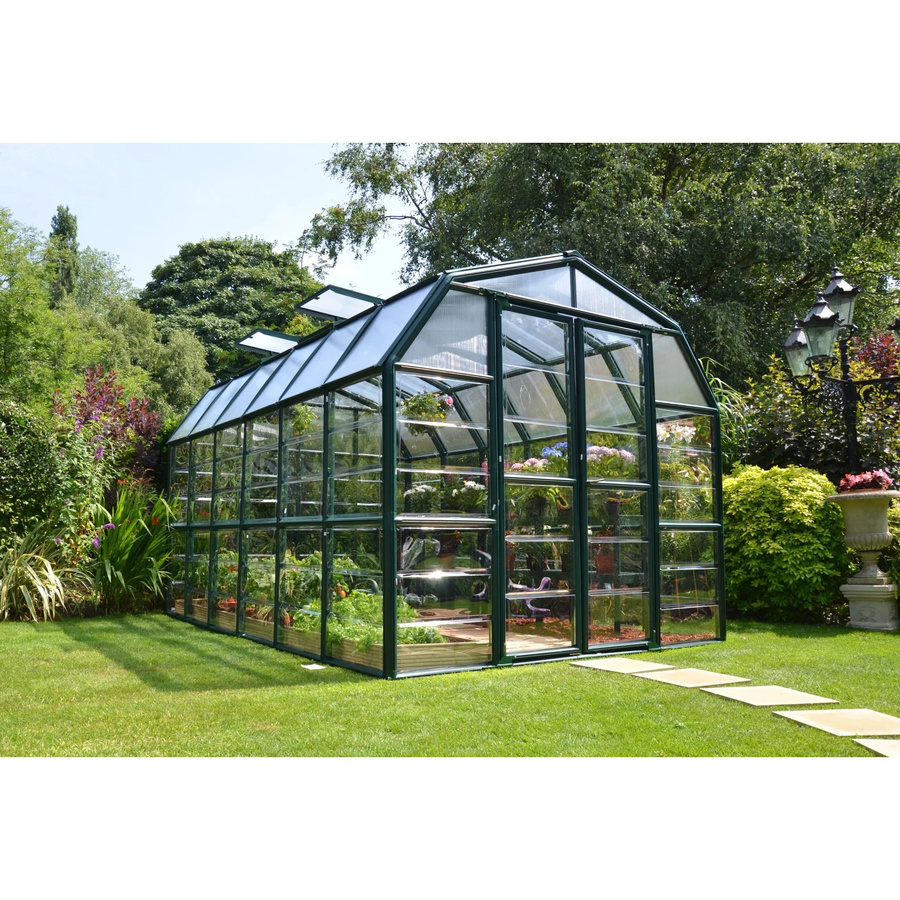 Palram Canopia Gewächshaus Grand Gardener Grün mit Polycarbonat-Platten und Fundamentrahmen B: 389 cm, T: 265 cm, H: 238 cm - Bild 2