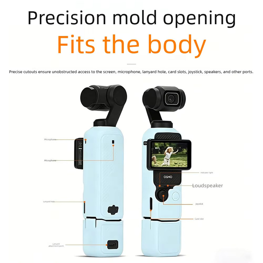 Kratzfeste Silikon-Schutzhülle in Macaron-Farben für deine DJI OSMO Pocket 3 und Pocket 4 Actioncam - Bild 2