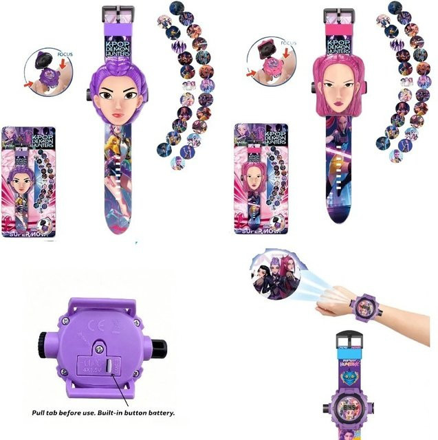 Bandai Kpop Demon Elektronische Uhr, Armbanduhren mit Projektorlicht - Bild 1