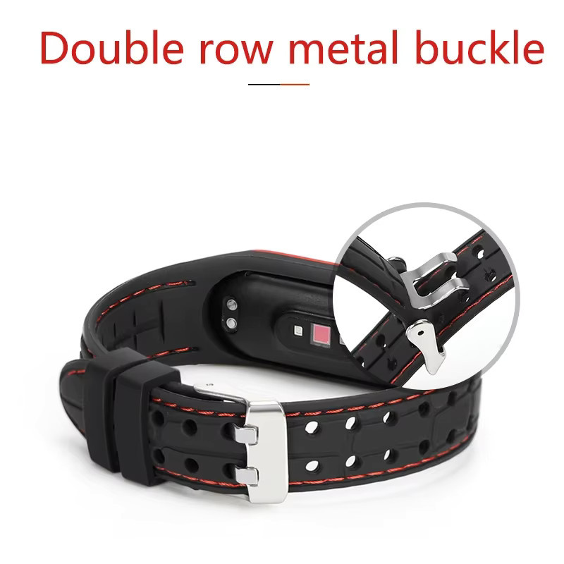 Xiaomi Uhrenarmband Silikon, Wabenmuster, Schwarz, Unisex - Bild 4