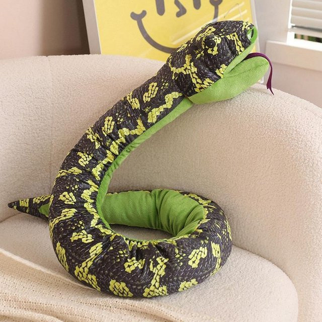 Python Plüsch Handpuppe Schlangenpuppe Stofftier 90cm - Bild 1