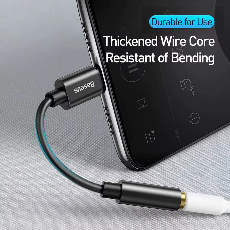 Baseus USB-C auf 3,5 mm Klinke Audio-Adapter Grey - Bild 5
