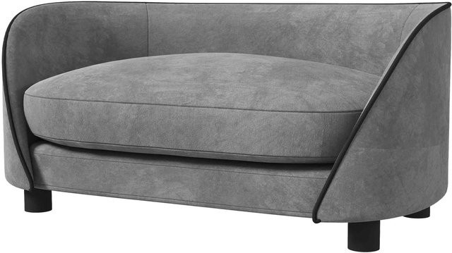 Aosom PawHut Hundesofa und Katzensofa mit weichem Samtbezug in Grau für kleine bis mittelgroße Hunde und Katzen mit abnehmbarem und waschbarem Bezug - Bild 1