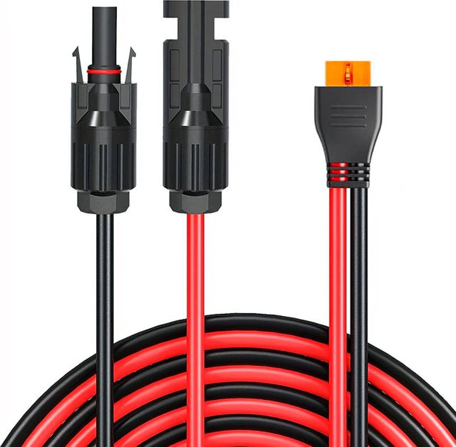 ZAEGIRZ Solarpanel-Stecker zu XT60i-F Datenkabel in Schwarz für EcoFlow Powerstations - Bild 1