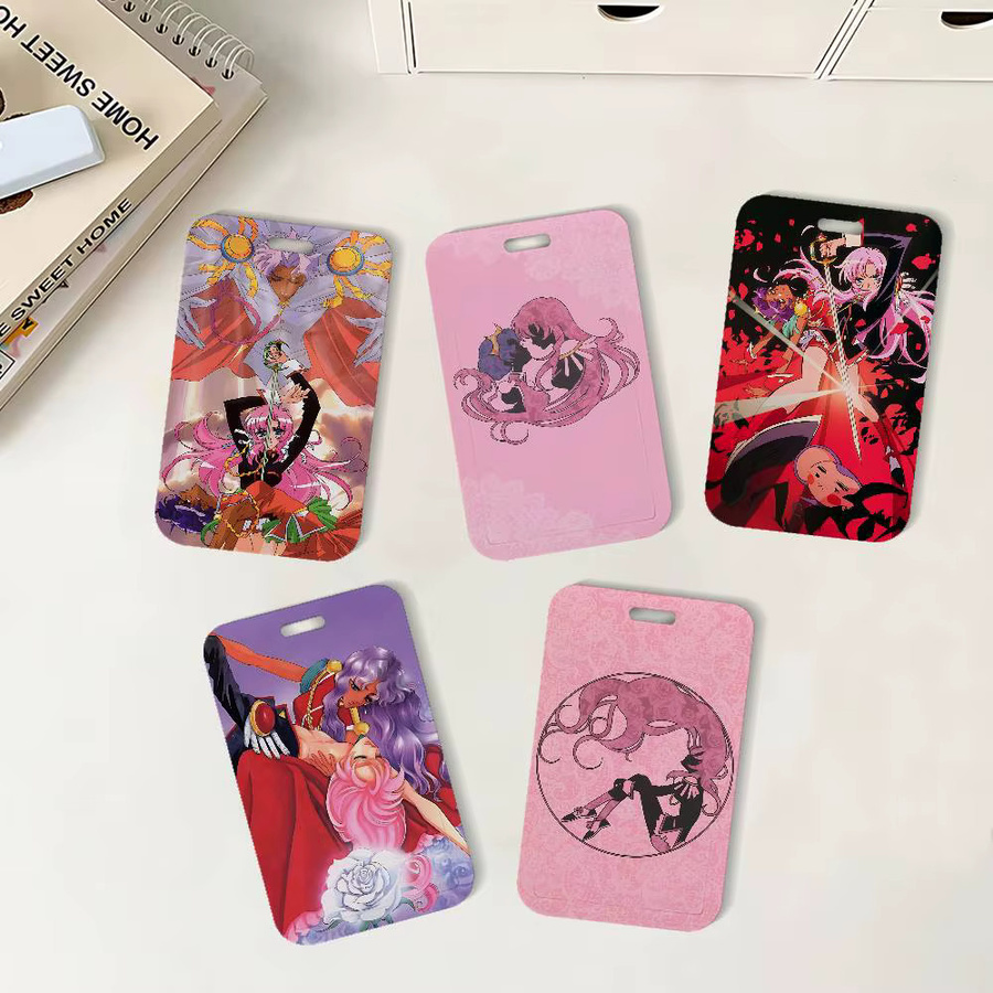 Anime R-Revolutionary Girl Utena Ausweishalter mit Umhängeband aus Kunststoff in Multicolour für Schule und Büro - Bild 2