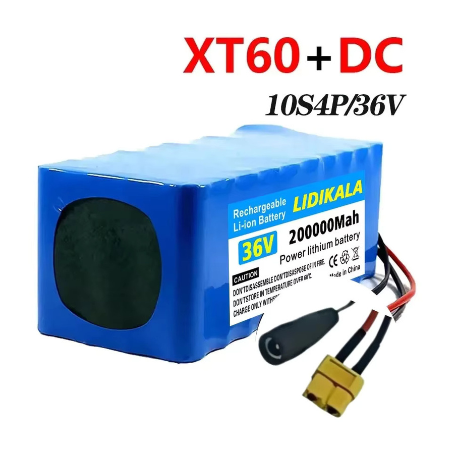 Wiederaufladbarer Lithium-Ionen-Akku 36V 200Ah 1000W 10S4P mit intelligentem BMS und 42V2A Ladegerät in Blau für Elektrofahrräder und Elektroroller - Bild 3