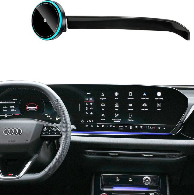 DaleiPro Kabellose Qi Auto-Handyhalterung mit Bildschirm-Fixierclip für Audi A5 S5 RS5, Schwarz - Bild 1