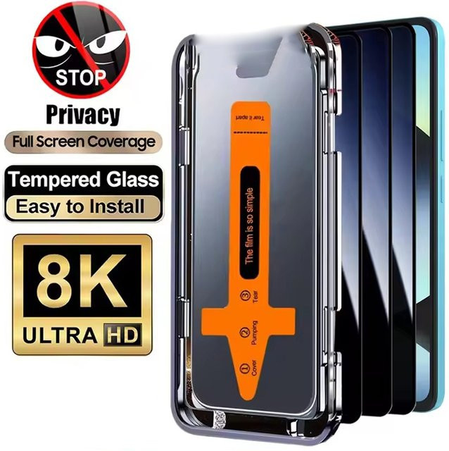 HSDA Blickschutzfolie aus gehärtetem Glas für VIVO X300 X200 Pro X100 Ultra mit Auto-Installationshilfe - Bild 1