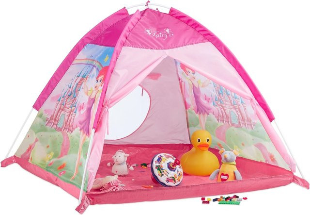 Relaxdays Spielzelt Feen Schloss Pink Polyester - Bild 1
