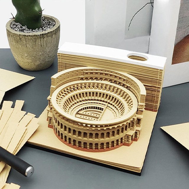 3D-Tränenkalender 2026 als kreativer Kunst-Notizblock und Schreibtischdekoration in Beige - Bild 1