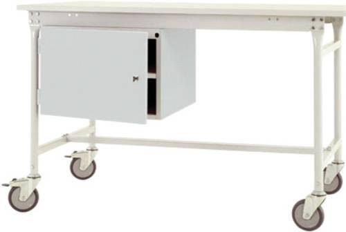 Manuflex Mobiler Gehäuse-Unterbau ZB4733.7035 in Lichtgrau RAL 7035 mit 1 Tür und Einlegeboden für Tischtiefe 800 mm - Bild 1