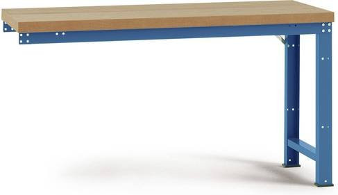 Manuflex Anbauwerkbank Profi Standard mit Multiplex Tischplatte in Blau, Breite: 125 cm, Tiefe: 70 cm, Höhe: 84 cm - Bild 1