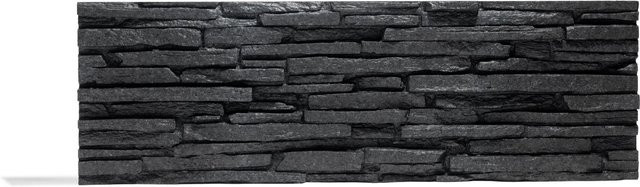 Rebel of Styles Verblender Tasso in Steinoptik aus EPS-Schaumstoff, Schwarz und Grau, B/H: 18,7 x 57,4 cm - Bild 1