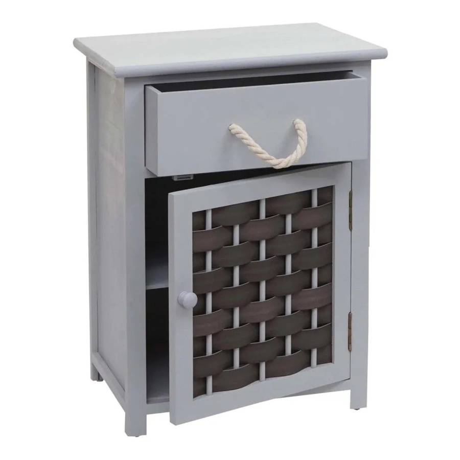 MCW Kommode K83 aus Paulownia Holz und Polyrattan in Grau und Dunkelgrau, B/T/H: 55 x 39,5 x 28,5 cm - Bild 2