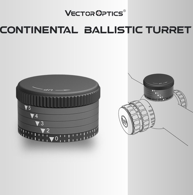 Vector Optics Continental Hunting X6 oder X8 Jagdfernrohr mit ballistischem Turm aus Aluminiumlegierung in Schwarz - Bild 1