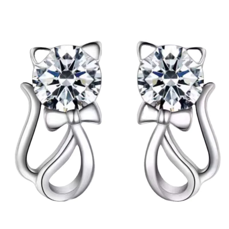 SAY Ohrringe 925 Sterlingsilber, Moissanit, Damen - Bild 2