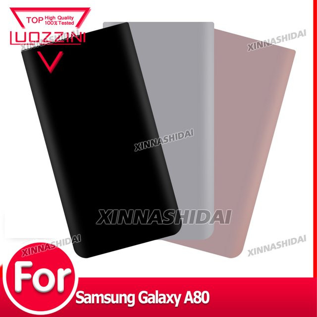 Samsung Galaxy A80 Ersatzgehäuse in Schwarz mit Kamera-Glaslinse und Batterieabdeckung - Bild 1