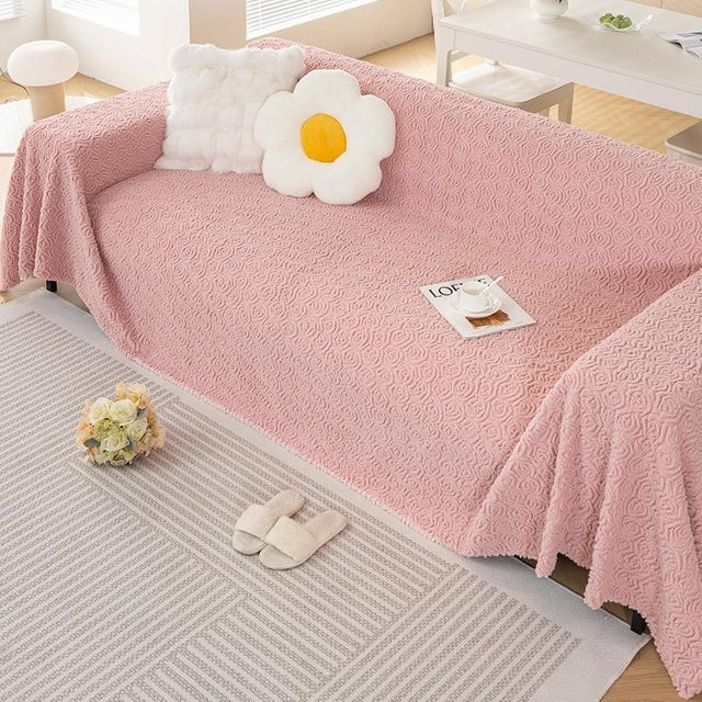 Super Six Sofaüberwurf Winter Rose aus Samt in Creme mit floralem Design, Breite: 180 cm, Tiefe: 130 cm - Bild 1