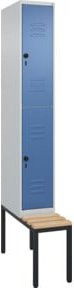C+P Doppelstock-Spind Classic PLUS mit Sitzbank, 1 Abteil, Buche-Hartholz und Stahl, B/T/H: 212,0 x 30,0 x 81,5 cm - Bild 1