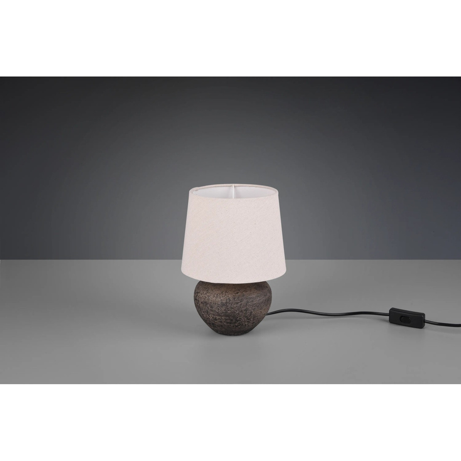 Reality Tischlampe Lou von Reality by Trio in Braun-Beige aus Keramik und Stoff - Bild 2