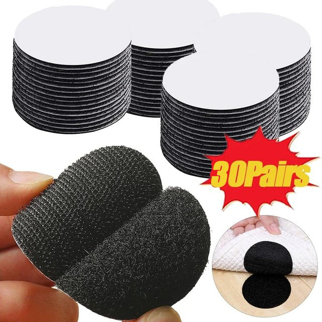 Selbstklebende Nylon-Haken Aufkleber in Weiß für Teppiche und Bodenmatten - Bild 1