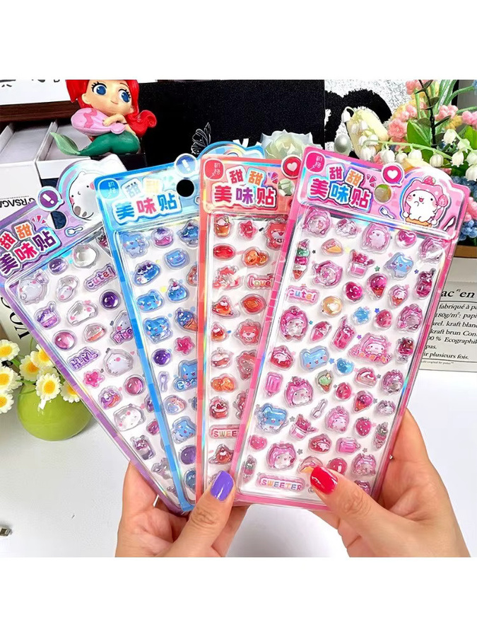 Kawaii Cartoon 3D Relief Aufkleber mit niedlichen Tieren in Multicolour für dein Telefon, Laptop oder Scrapbooking - Bild 2