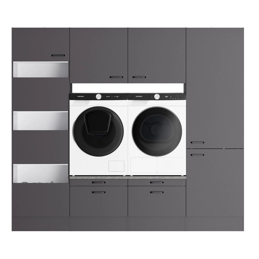 OPTIFIT Waschsäulen-Set Kiel420 in Anthrazit Matt mit Schränken und Kleiderstange, B/T/H: 240 x 57,1 x 210 cm - Bild 2