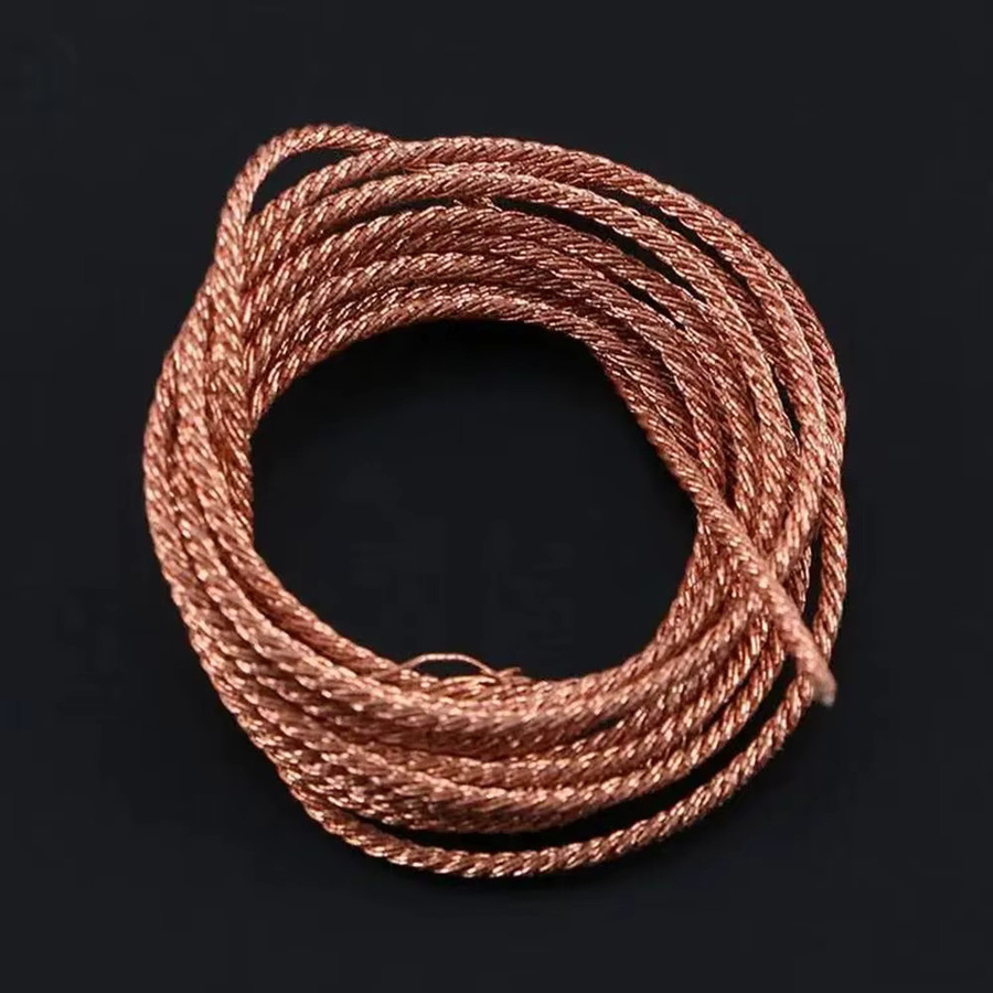 1 Meter Lautsprecherkabel aus geflochtenem Kupfer in Gold, verschiedene Aderstärken zur Reparatur und als Lautsprecherzubehör - Bild 3
