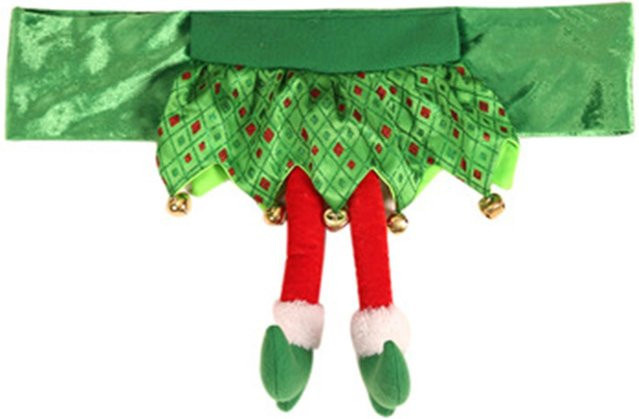 GoolRC Weihnachts Stuhllehnenbezug für Esszimmerstühle aus weichem Fleece in Grün - Bild 1