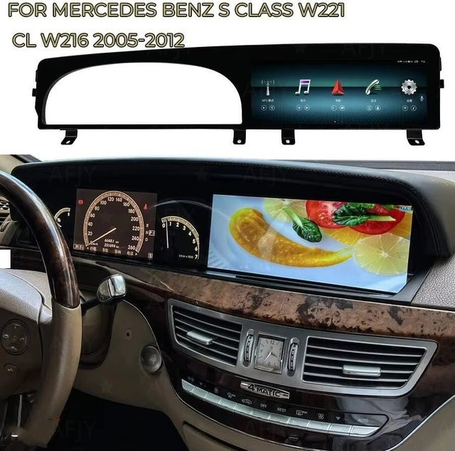 YANFU Android 14 Autoradio Multimedia System mit GPS und Carplay für Mercedes Benz S CL W221 W216 NTG3.0 3.5 - Bild 1