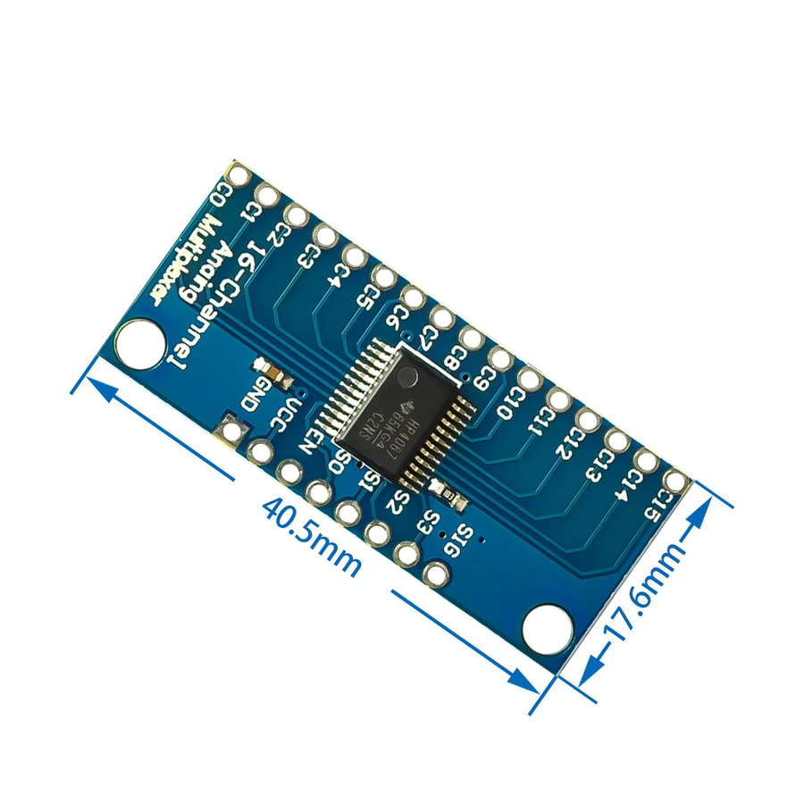 Si Tai&SH CD74HC4067 16-Kanal Digital Multiplexer Breakout Board Modul in Blau - Bild 2