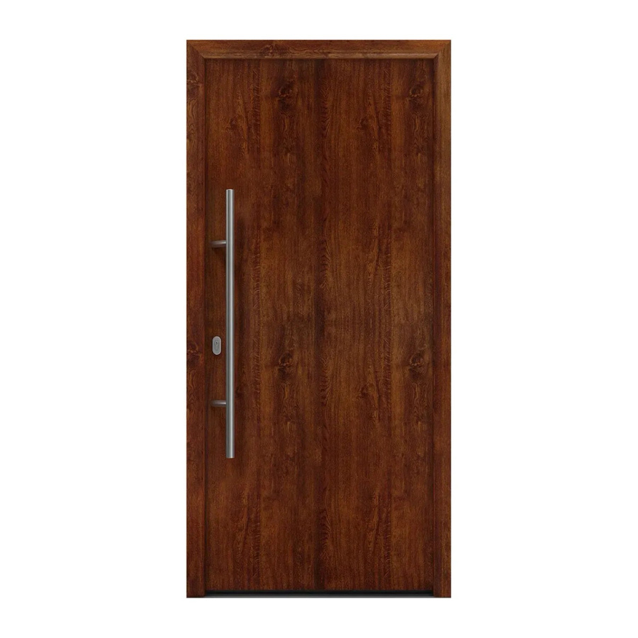 EcoStar Haustür Isopro IP 010 in Dark Oak, Farbe: Braun, B: 110 cm, H: 210 cm, DIN Links - Bild 2