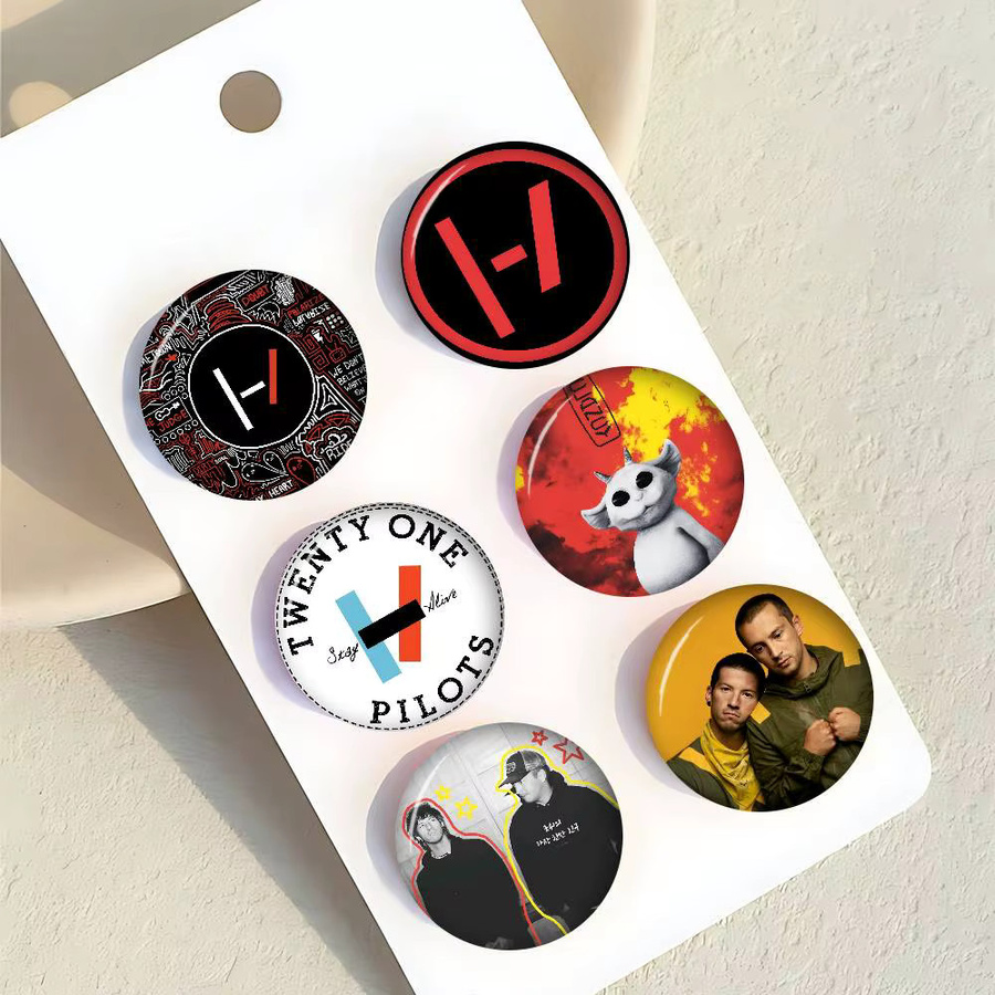 Button-Pin-Brosche T-Twenty One Pilots, Cartoon-Abzeichen - Bild 2