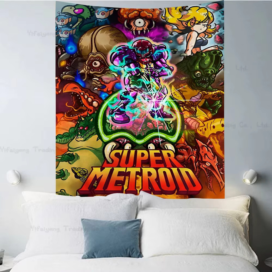 Mesuca Wandteppich Metroid Retro Design Wandbehang Mehrfarbig - Bild 3