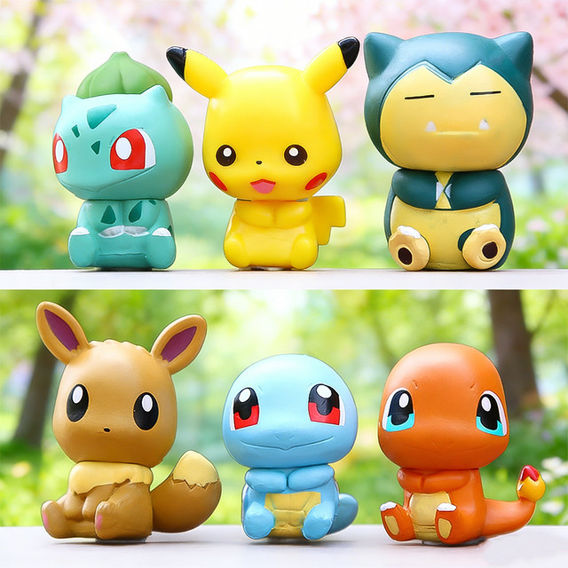 Bandai Pokémon Pikachu Figuren, 6/8-teiliges Set, Modellkollektion - Bild 1