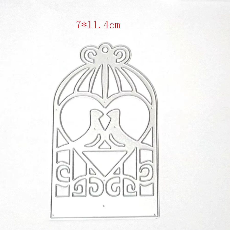 Metall Schneidestempel Vogelkäfig Schablonen für Scrapbooking und DIY Papierkarten in Silber - Bild 1