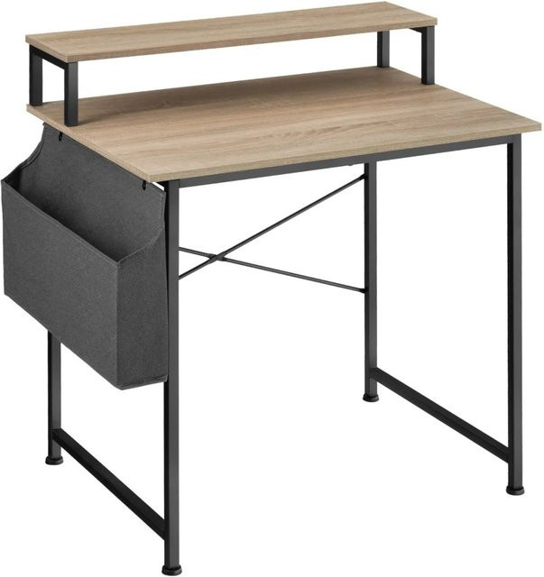 tectake Schreibtisch im Industrial Style aus Holz und Metall in Eiche Sonoma, B/T/H: 80 x 55 x 90 cm - Bild 2