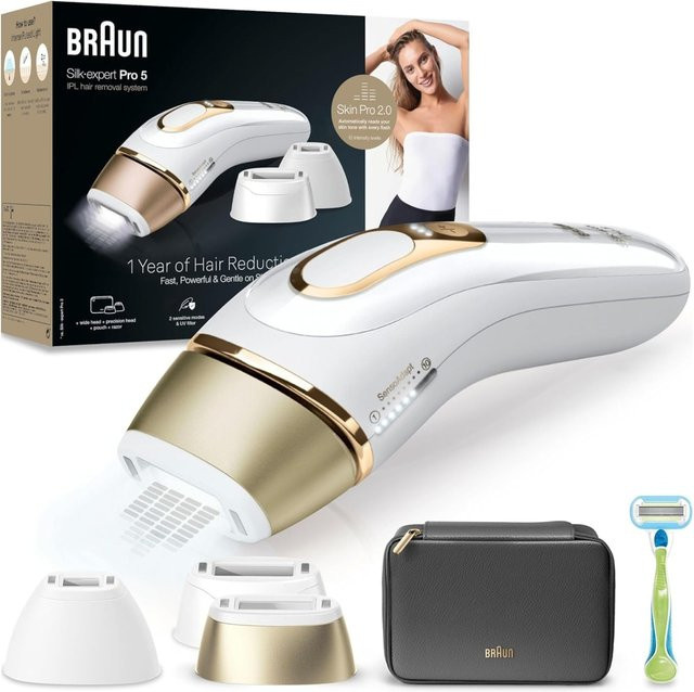 Braun IPL Silk-expert Pro 5 Haarentfernung, weiß/gold - Bild 1