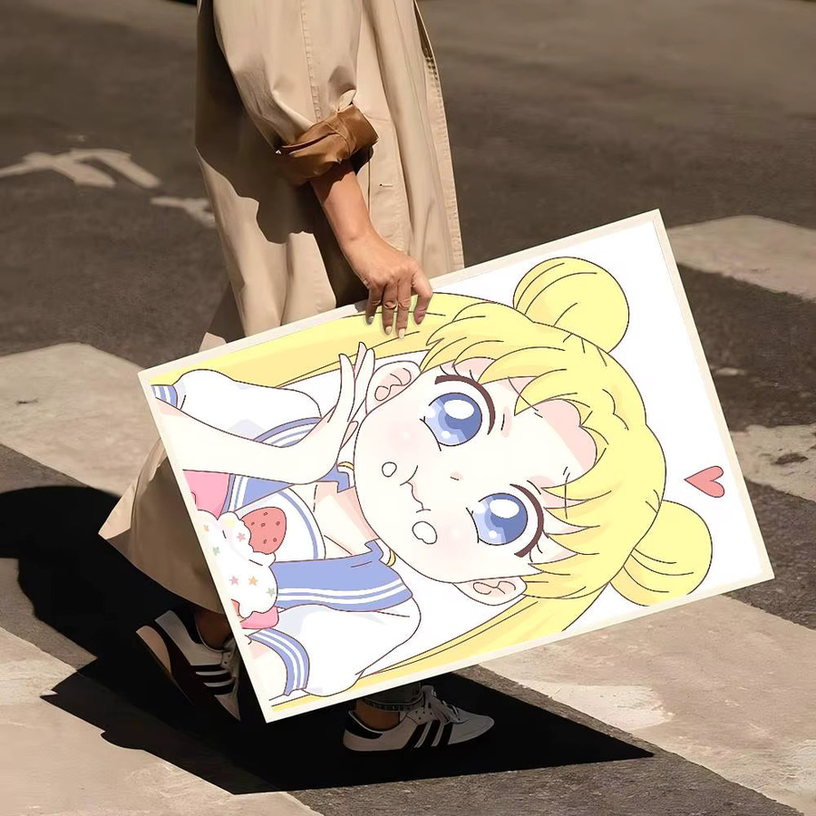 Vintage Sailor Moon Anime Poster Potdemiel im Portraitformat ohne Rahmen - Bild 4